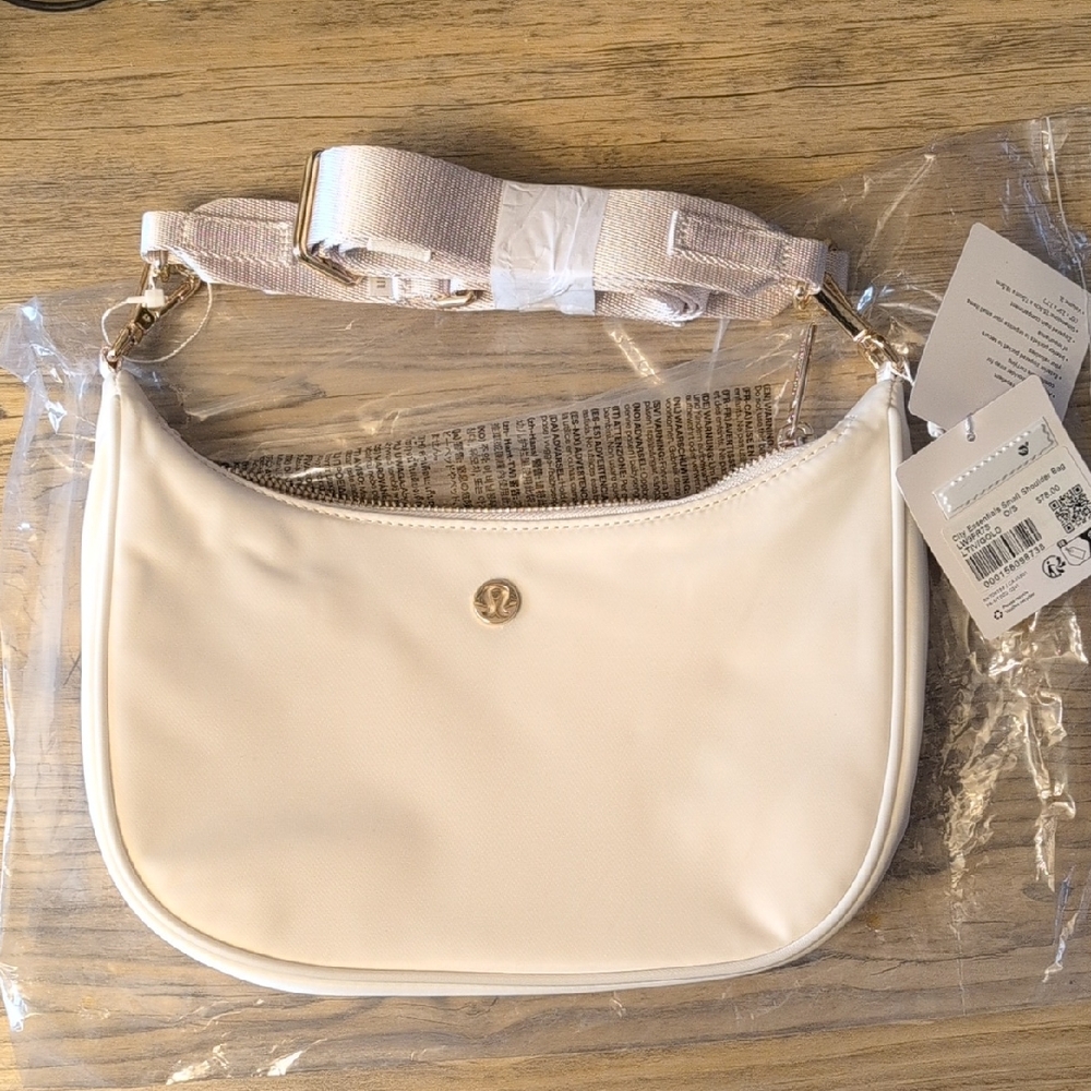 lululemon athletica Cream Crescent Shoulder Bag with Detachable Strap